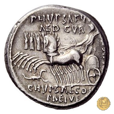 422/1 - denario M. Aemilius Scaurus / P. Plautius 58 BC (Roma)