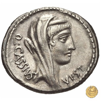 428/1 - denario Q. Cassius Longinus 55 BC (Roma)