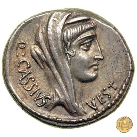 428/1 - denario Q. Cassius Longinus 55 BC (Roma)