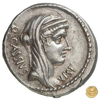 428/1 - denario Q. Cassius Longinus 55 BC (Roma)