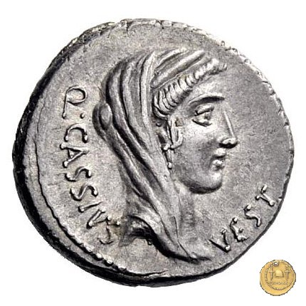 428/1 - denario Q. Cassius Longinus 55 BC (Roma)