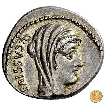 428/1 - denario Q. Cassius Longinus 55 BC (Roma)