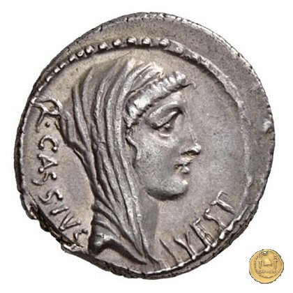 428/1 - denario Q. Cassius Longinus 55 BC (Roma)