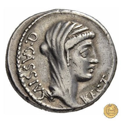 428/1 - denario Q. Cassius Longinus 55 BC (Roma)