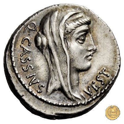 428/1 - denario Q. Cassius Longinus 55 BC (Roma)