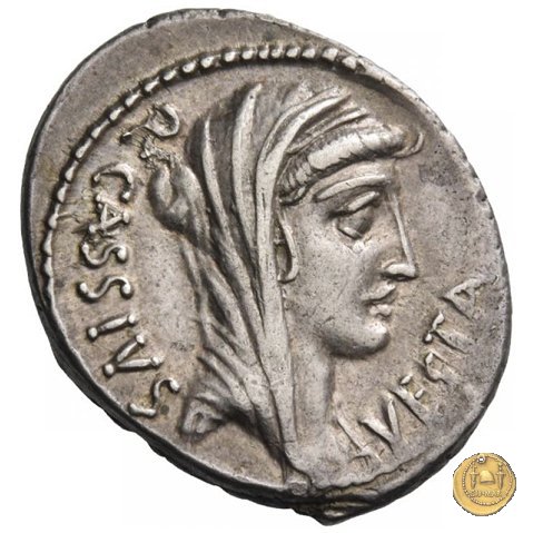 428/1 - denario Q. Cassius Longinus 55 BC (Roma)