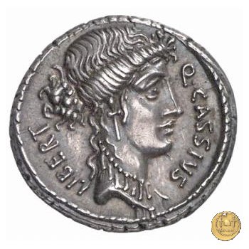 428/2 - denario Q. Cassius Longinus 55 BC (Roma)