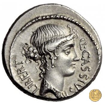 428/2 - denario Q. Cassius Longinus 55 BC (Roma)