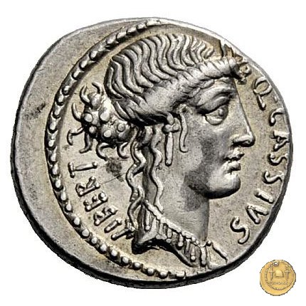 428/2 - denario Q. Cassius Longinus 55 BC (Roma)