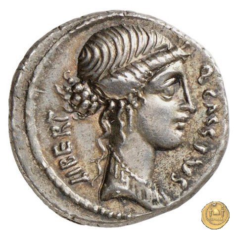 428/2 - denario Q. Cassius Longinus 55 BC (Roma)