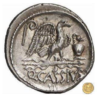 428/3 - denario Q. Cassius Longinus 55 BC (Roma)