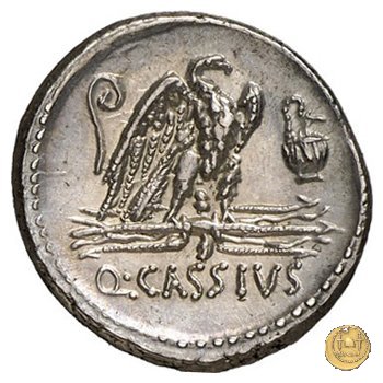 428/3 - denario Q. Cassius Longinus 55 BC (Roma)