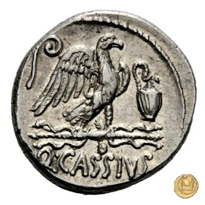 428/3 - denario Q. Cassius Longinus 55 BC (Roma)