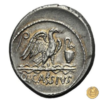 428/3 - denario Q. Cassius Longinus 55 BC (Roma)