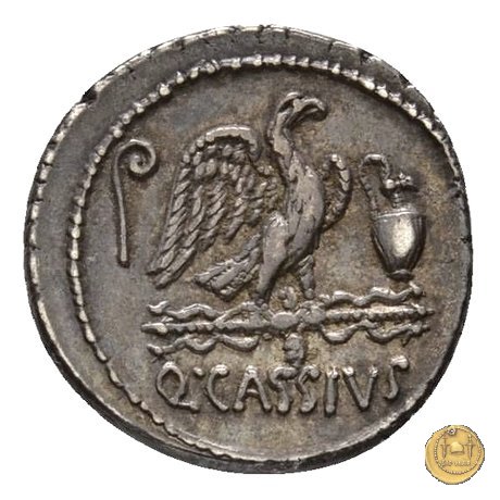 428/3 - denario Q. Cassius Longinus 55 BC (Roma)