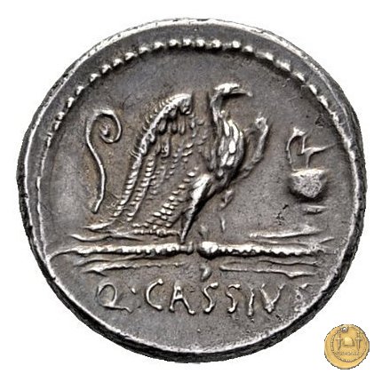 428/3 - denario Q. Cassius Longinus 55 BC (Roma)