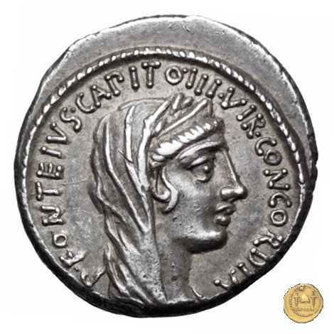 429/2 - denario T. Didius / P. Fonteius Capito 55 BC (Roma)