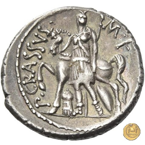 430/1 - denario P. Licinius Crassus 55 BC (Roma)