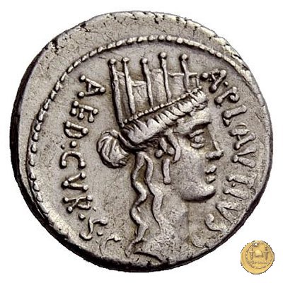 431/1 - denario A. Plautius 55 BC (Roma)