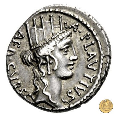 431/1 - denario A. Plautius 55 BC (Roma)