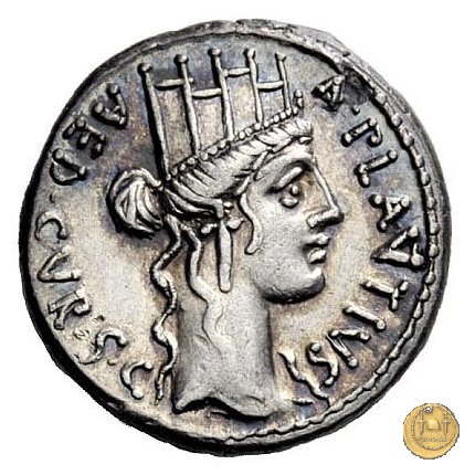 431/1 - denario A. Plautius 55 BC (Roma)