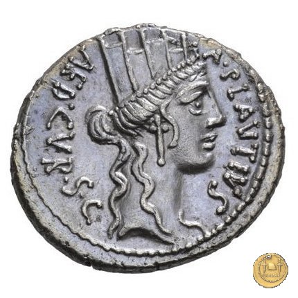 431/1 - denario A. Plautius 55 BC (Roma)