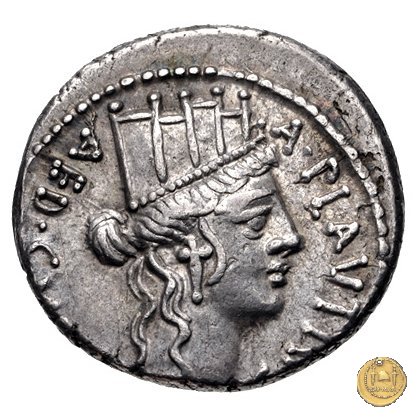 431/1 - denario A. Plautius 55 BC (Roma)