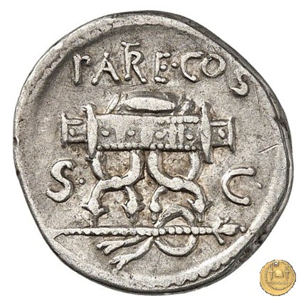 435/1 - denario M. Valerius Messalla 53 BC (Roma)