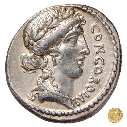 436/1 - denario L. Vinicius 52 BC (Roma)