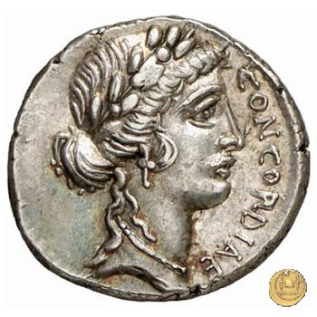 436/1 - denario L. Vinicius 52 BC (Roma)