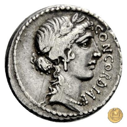 436/1 - denario L. Vinicius 52 BC (Roma)