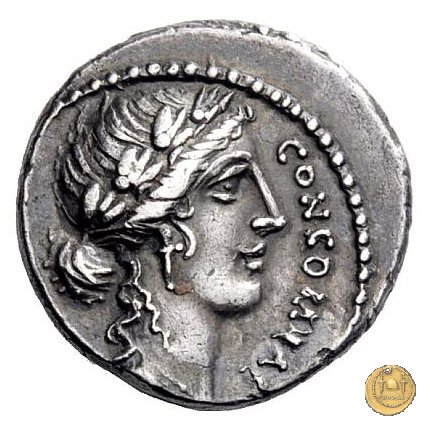 436/1 - denario L. Vinicius 52 BC (Roma)