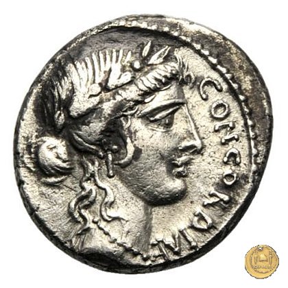 436/1 - denario L. Vinicius 52 BC (Roma)