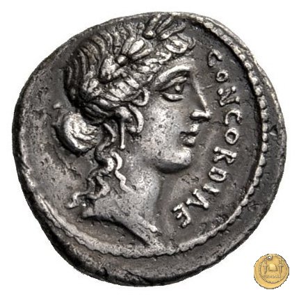 436/1 - denario L. Vinicius 52 BC (Roma)