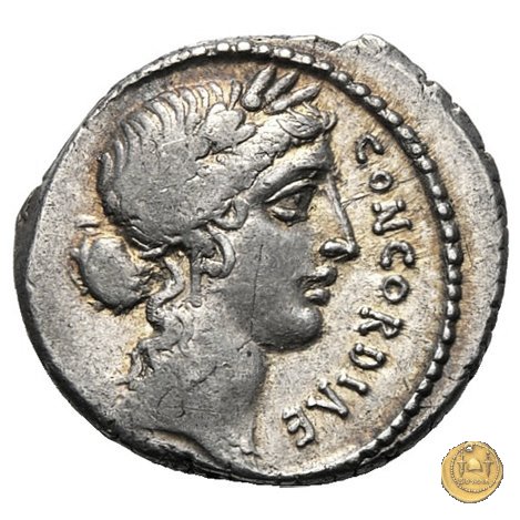 436/1 - denario L. Vinicius 52 BC (Roma)