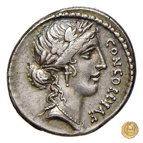 436/1 - denario L. Vinicius 52 BC (Roma)