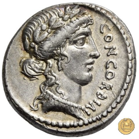 436/1 - denario L. Vinicius 52 a.C. (Roma)