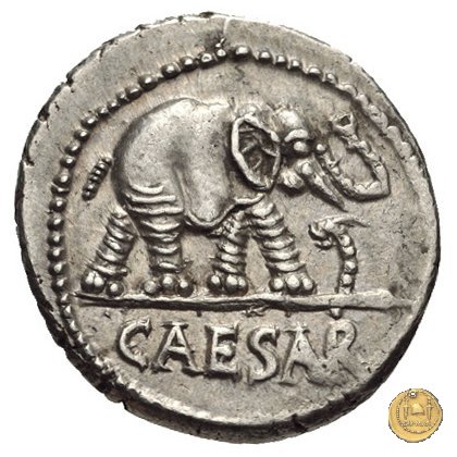 443/1 - denario C. Iulius Caesar 49-48 BC (Itinerante con Caesar)