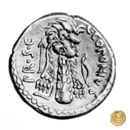 444/1 - denario Q. Sicinius / C. Coponius 49 BC (Itinerante con Pompeius)