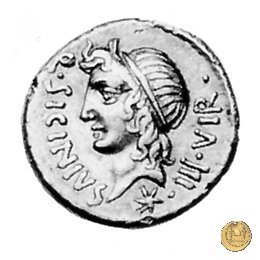 444/1 - denario Q. Sicinius / C. Coponius 49 BC (Itinerante con Pompeius)