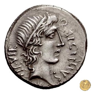 444/1 - denario Q. Sicinius / C. Coponius 49 BC (Itinerante con Pompeius)