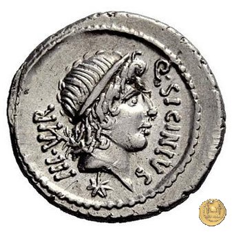 444/1 - denario Q. Sicinius / C. Coponius 49 BC (Itinerante con Pompeius)