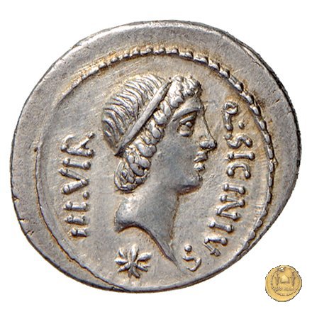 444/1 - denario Q. Sicinius / C. Coponius 49 BC (Itinerante con Pompeius)