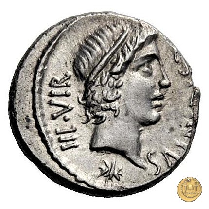 444/1 - denario Q. Sicinius / C. Coponius 49 BC (Itinerante con Pompeius)