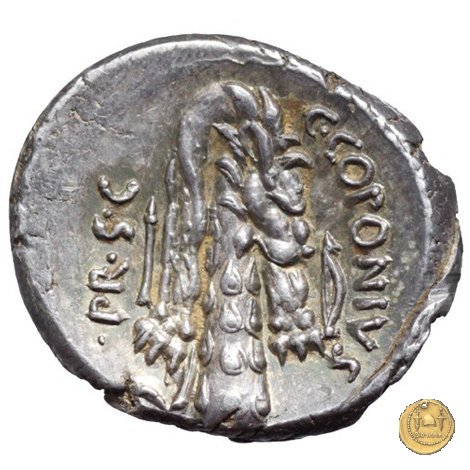 444/1 - denario Q. Sicinius / C. Coponius 49 BC (Itinerante con Pompeius)