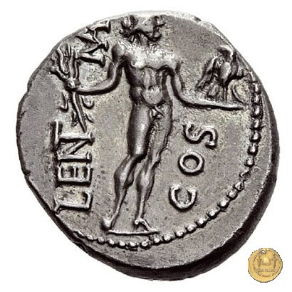 445/1 - denario L. Cornelius Crus Lentulus / C. Claudius Marcellus 49 BC (Apollonia - Asia)