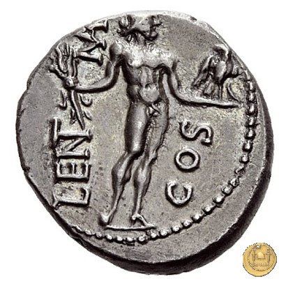 445/1 - denario L. Cornelius Crus Lentulus / C. Claudius Marcellus 49 BC (Apollonia - Asia)