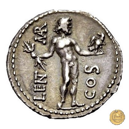 445/1 - denario L. Cornelius Crus Lentulus / C. Claudius Marcellus 49 BC (Apollonia - Asia)