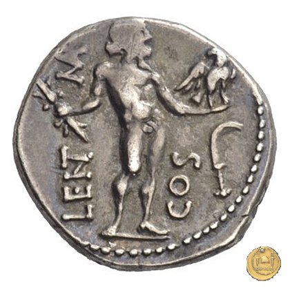 445/1 - denario L. Cornelius Crus Lentulus / C. Claudius Marcellus 49 BC (Apollonia - Asia)