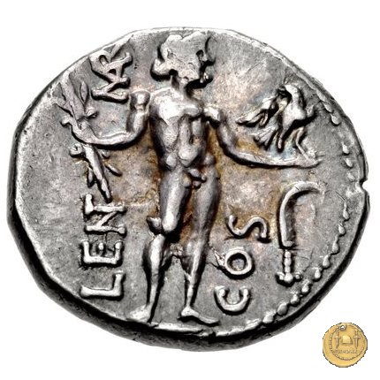 445/1 - denario L. Cornelius Crus Lentulus / C. Claudius Marcellus 49 BC (Apollonia - Asia)